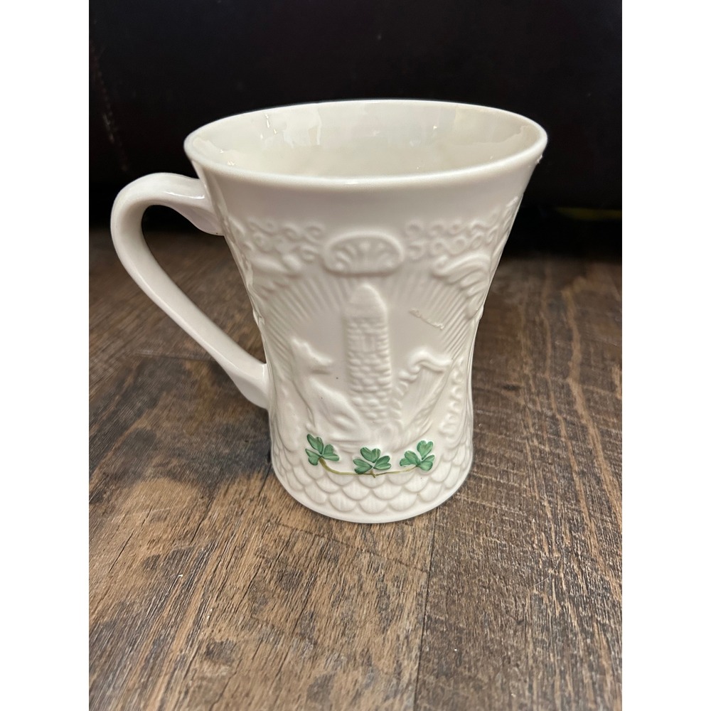 Belleek Ireland 2007 Edition 150th Anniversary Mug Signed Naomi Sloan Ivory